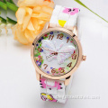 2015 hot sell women's geneva printing silicone watch